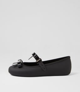 MELISSA SOFT BALLERINA BOW MY BLACK PVC
