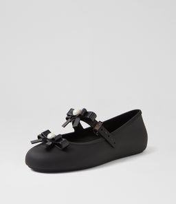 MELISSA SOFT BALLERINA BOW MY BLACK PVC