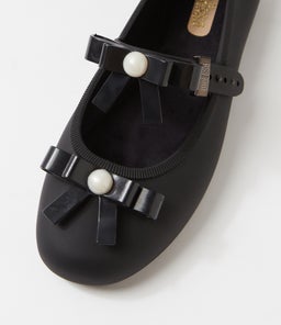MELISSA SOFT BALLERINA BOW MY BLACK PVC