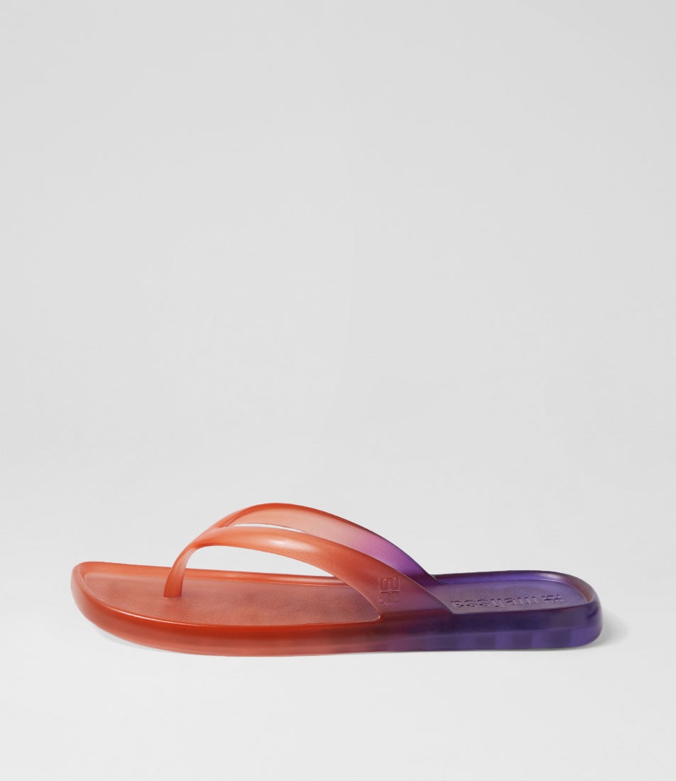 Beachwear Orange Purple Pvc Thongs