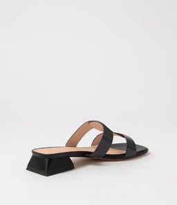 LORELEI NU BLACK LEATHER RAFFIA