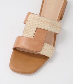 LORELEI NU NATURAL LEATHER RAFFIA