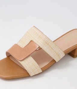 LORELEI NU NATURAL LEATHER RAFFIA