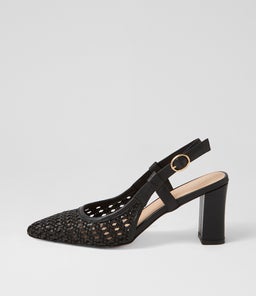 KOVAN NU BLACK RAFFIA LEATHER