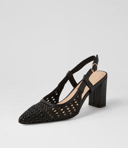 KOVAN NU BLACK RAFFIA LEATHER