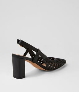 KOVAN NU BLACK RAFFIA LEATHER