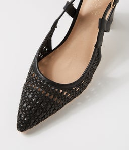 KOVAN NU BLACK RAFFIA LEATHER