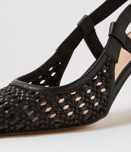 KOVAN NU BLACK RAFFIA LEATHER