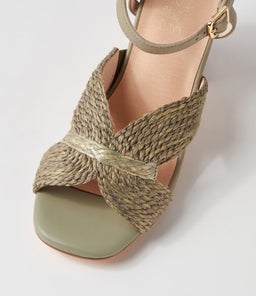 TIARNA NU MOSS RAFFIA LEATHER