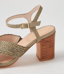 TIARNA NU MOSS RAFFIA LEATHER