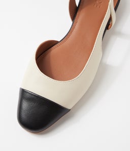 TILLIE NU NUDE BLACK LEATHER