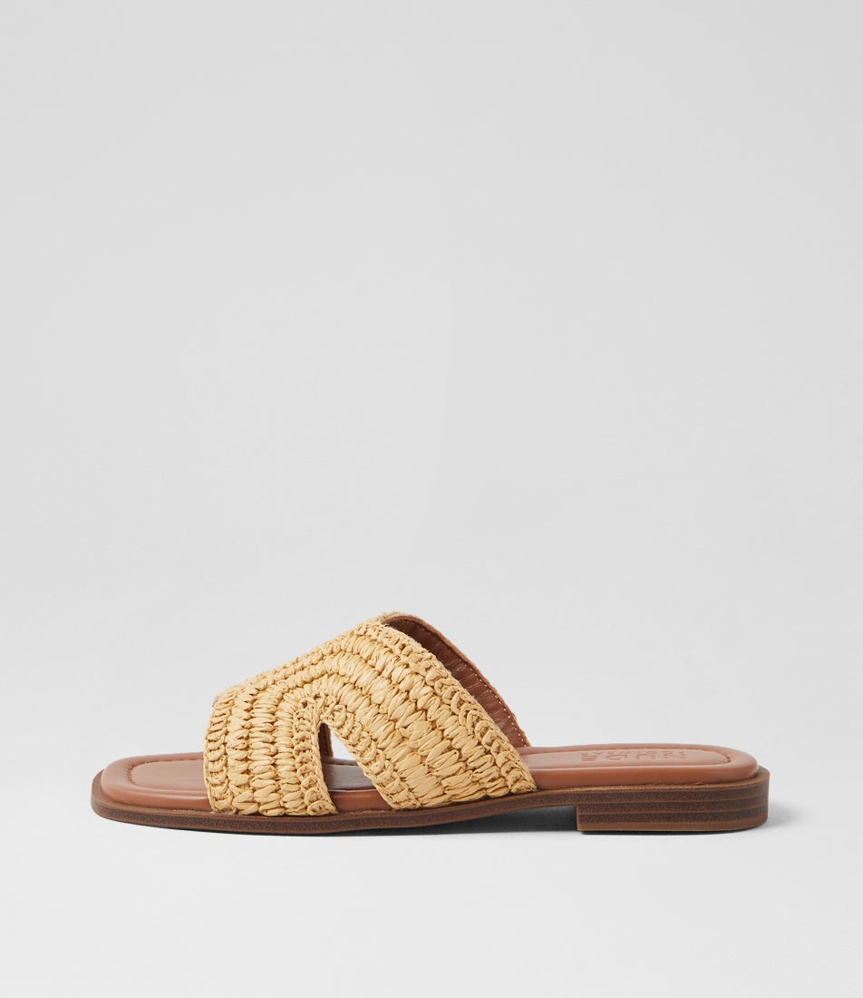 Darcy Natural Leather Slides Darcy Natural Leather Slides