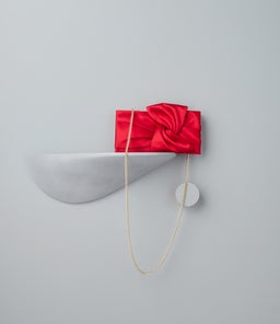 CHLOE CLUTCH OL RED FABRIC