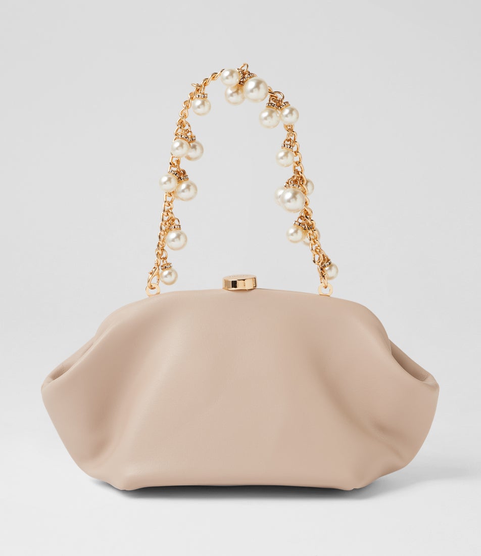 Marina Pearl Natural Fabric Clutch Marina Pearl Natural Fabric Clutch