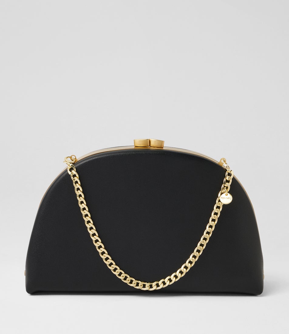 Celeste Curved Black Clutch Celeste Curved Black Clutch