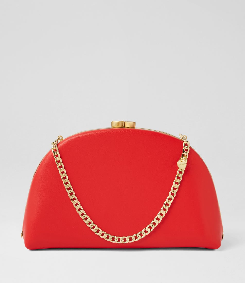 Celeste Curved Red Clutch Celeste Curved Red Clutch