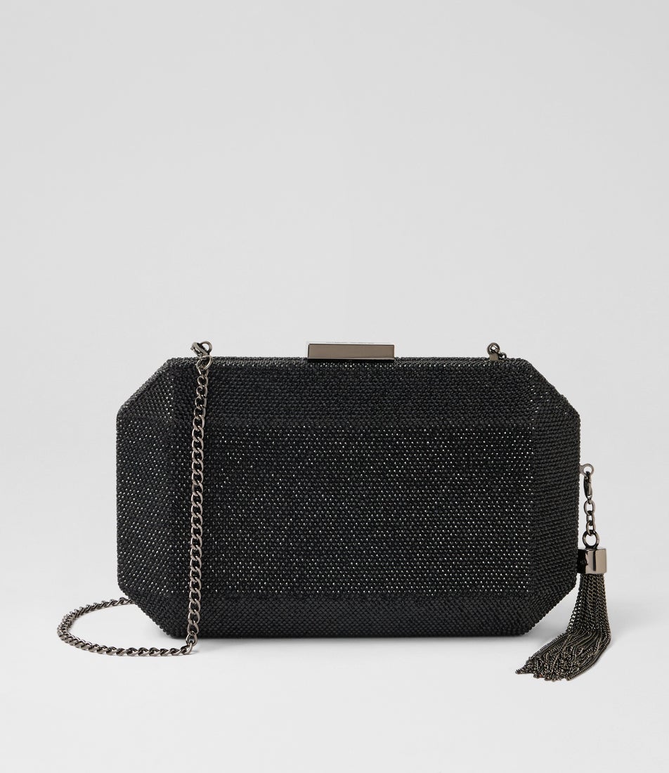 Gia Crystal Black Clutch Gia Crystal Black Clutch