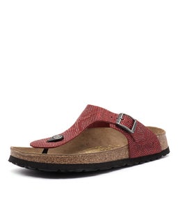 GIZEH RED PYTHON EMBOSSED LEATHER