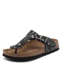GIZEH BLACK PYTHON EMBOSSED LEATHER