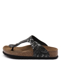 GIZEH BLACK PYTHON EMBOSSED LEATHER