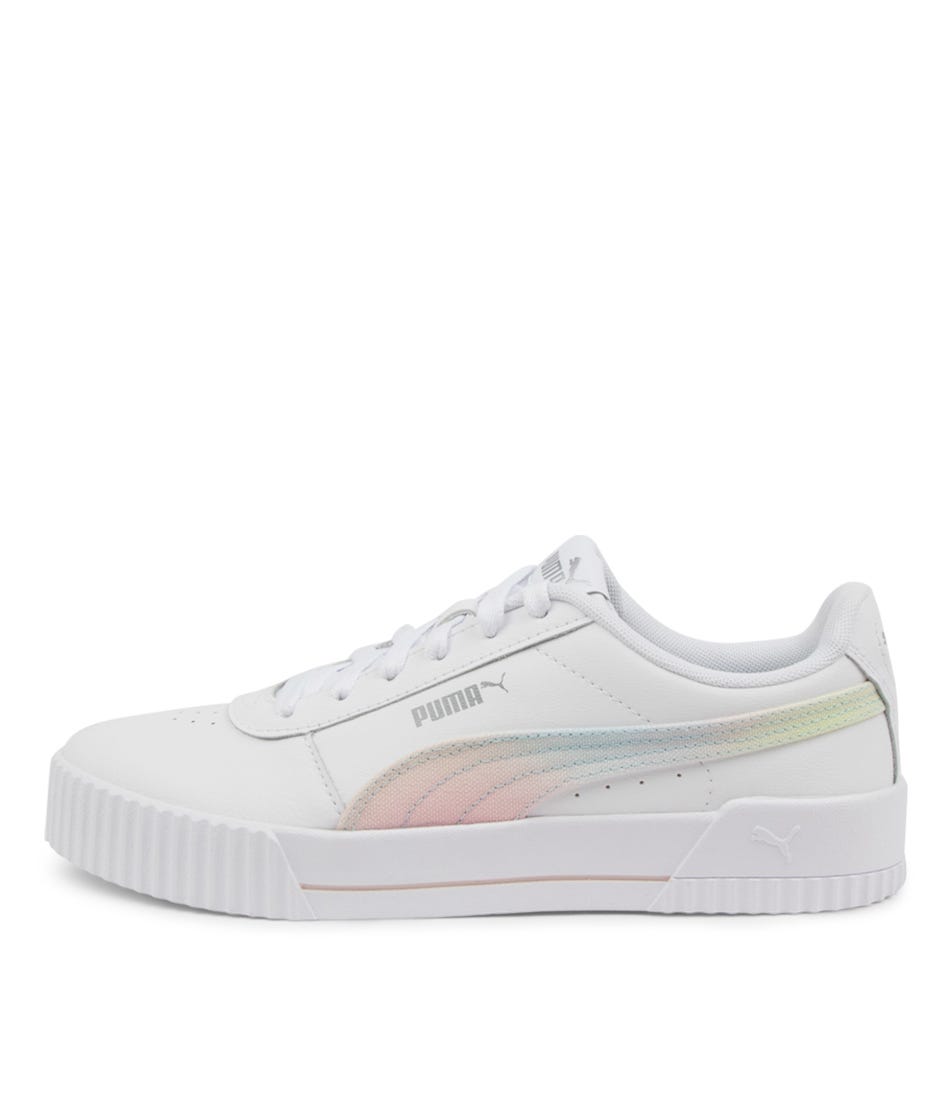 Buy Puma 382493 Carina L Ombre Pm White Silver Sneakers online with free shipping