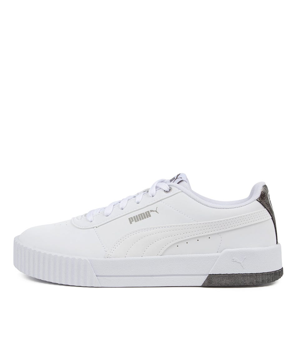 Buy Puma 383905 Carina Raw Metallics Pm White Silver Sneakers online with free shipping