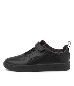 385836 PUMA RICKIE AC PS JR PM BLACK BLACK GRAY SMOOTH