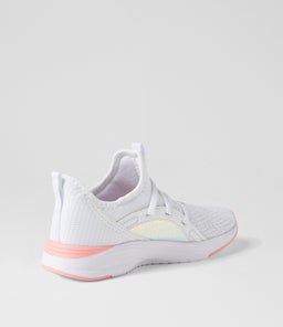 378877 SOFTRIDE S 2 JR PM WHITE PEACH SMOOTHIE BLACK MESH