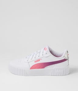 393876 CARINA 2.0 SG JR PM WHITE STRAWBERRY PURPLE POP LEATHER