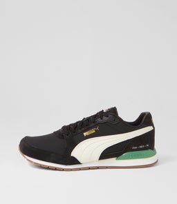 393889 ST RUNNER 75 PM BLACK WARM WHITE ARCHIVE GREEN LEATHER
