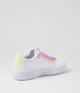CARINA 2.0 TROLLS 2 JNR PM WHITE MAUVE CUCUMBER SMOOTH