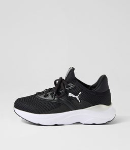SOFT MAYVE JNR PM BLACK WHITE MESH