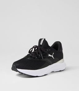 SOFT MAYVE JNR PM BLACK WHITE MESH