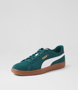 397484 PUMA SMASH 3 PM DARK MYRTLE WHITE GUM SMOOTH