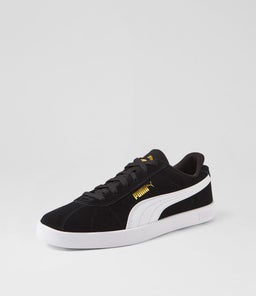 397444 PUMA CLUB II PM BLACK WHITE GOLD SMOOTH