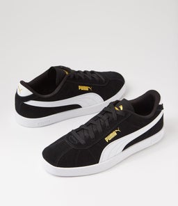 397444 PUMA CLUB II PM BLACK WHITE GOLD SMOOTH