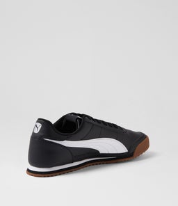 397452 PUMA TURINO II M PM BLACK WHITE SILVER SMOOTH