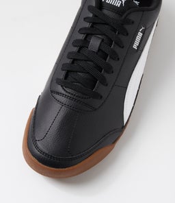 397452 PUMA TURINO II M PM BLACK WHITE SILVER SMOOTH