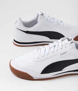 397452 PUMA TURINO II M PM WHITE BLACK GREY SMOOTH