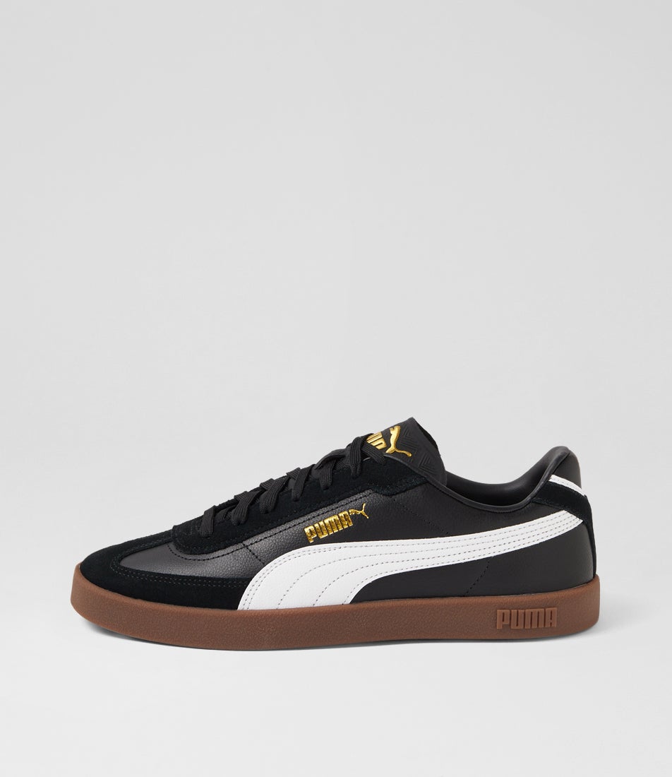 Club 2 Era M Black White Gold Leather Sneakers Club 2 Era M Black White Gold Leather Sneakers