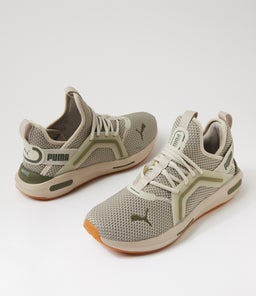 SOFTRIDE ENZO 5 LYFE M PM DESERT DUST LODEN GREEN GUM MESH