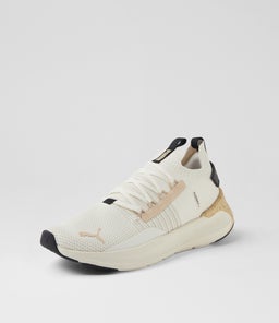 SOFTRIDE SYMMETRY FUZION W PM WARM WHITE LIGHT SAND BLACK KNIT