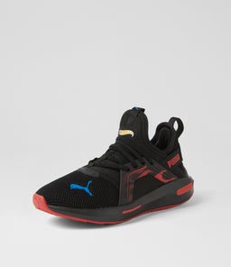 SOFT ENZO 5 HOT WHEELS JNR PM BLACK RED FIRE TEXTILE