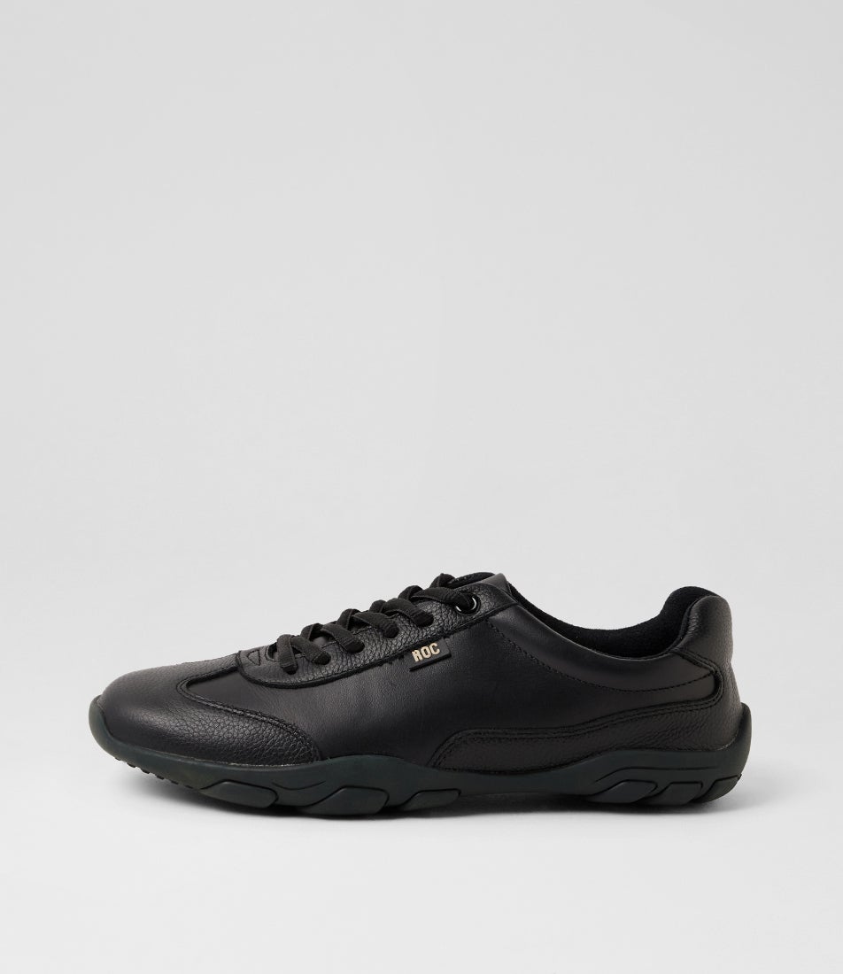 Scooter Senior Black Leather Lace Up School Shoes