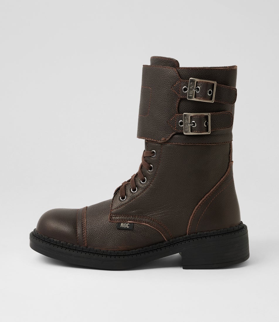 Hudson Choc Grain Leather Ankle Boots