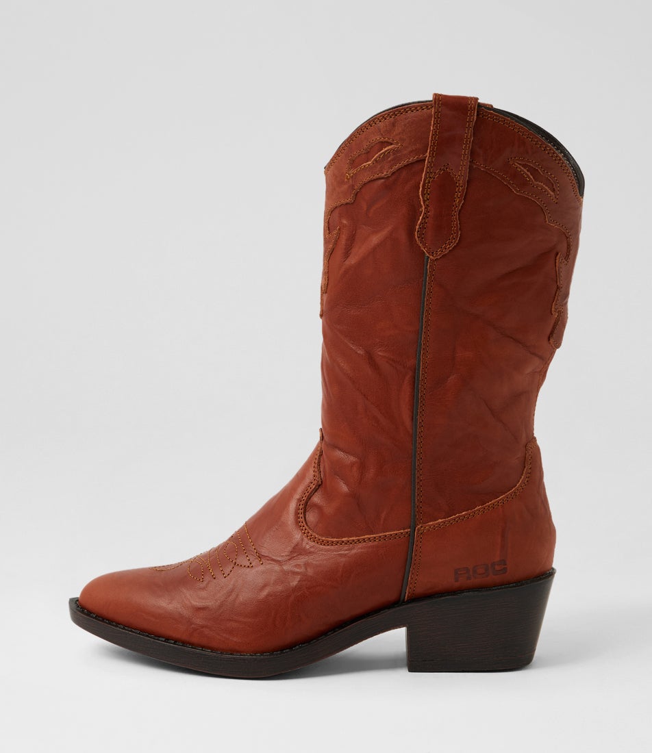 Indio Tan Vintage Leather Calf Boots Indio Tan Vintage Leather Calf Boots
