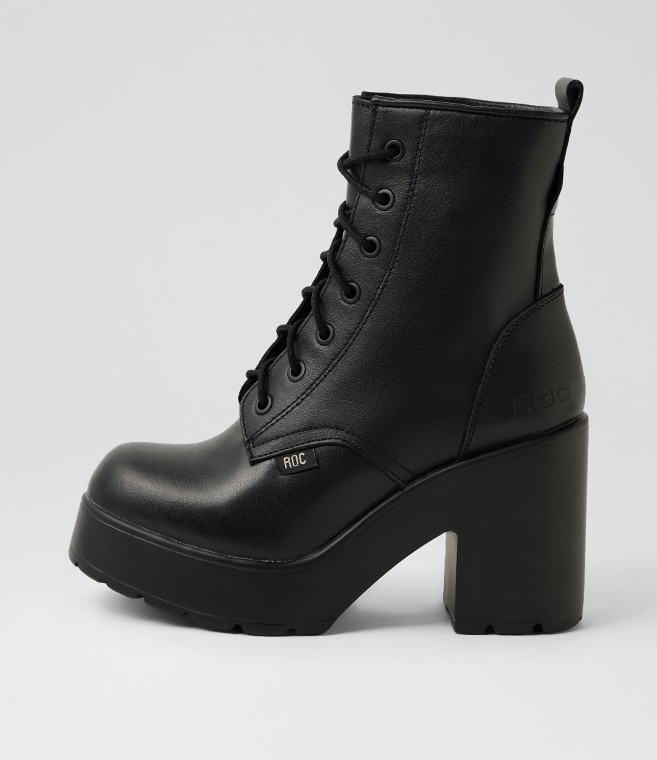 Mascot Black Leather Ankle Boots Mascot Black Leather Ankle Boots
