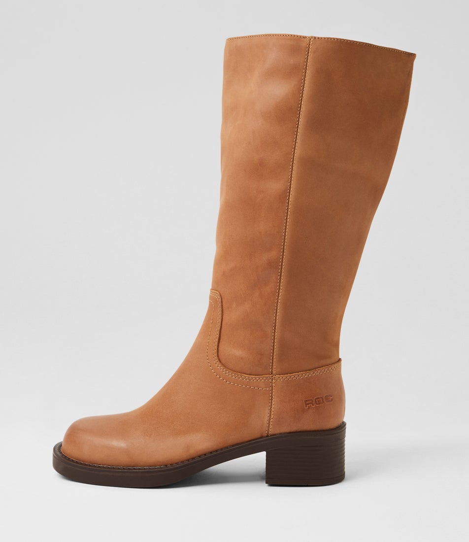 Ridge Tan Leather Knee High Boots