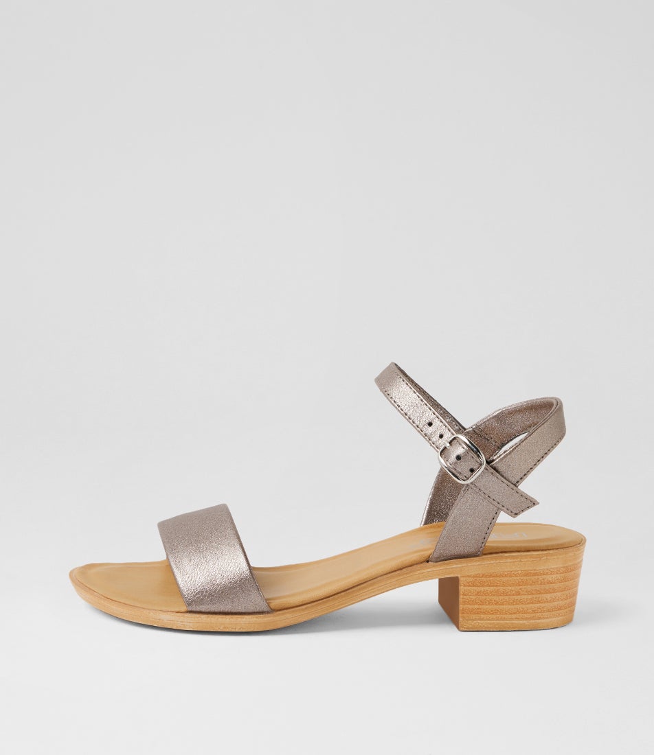 Mondo Youth Pewter Heeled Sandals Mondo Youth Pewter Heeled Sandals
