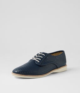 DERBY PUNCH NAVY TUMBLE LEATHER